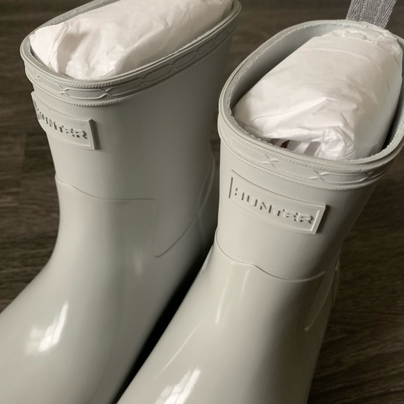 Hunter refined low heel biker gloss rain boot - Picture 5 of 7